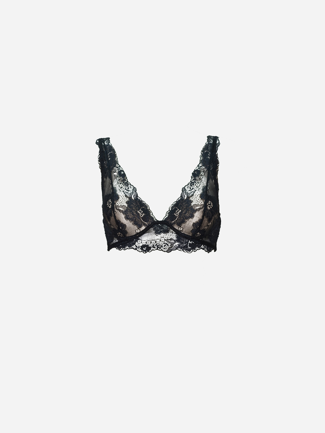Čipkasti bralette punjen gelom